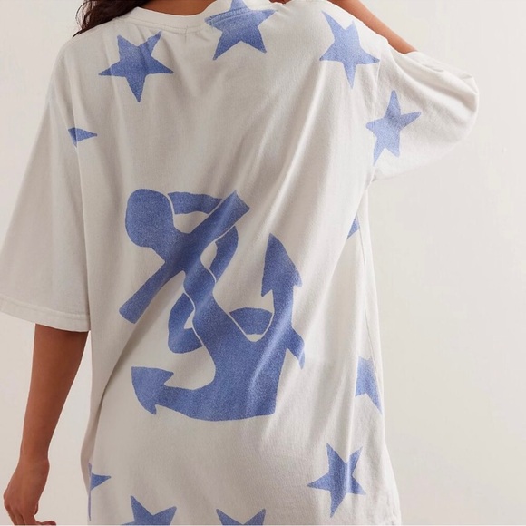 NWT Free People Emerald Cove Tee - Picture 3 of 8